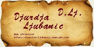 Đurđa Ljubanić vizit kartica